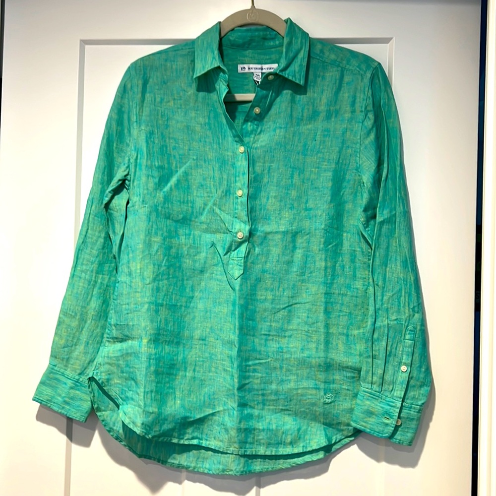 Southern Tide Linen Collared Shirt